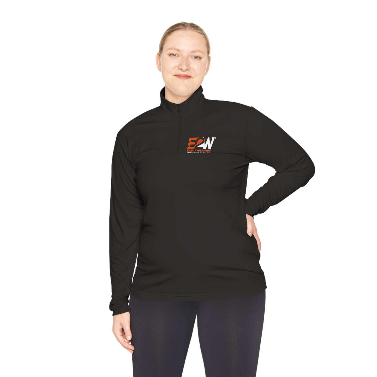 Black Unisex Quarter-Zip Pullover