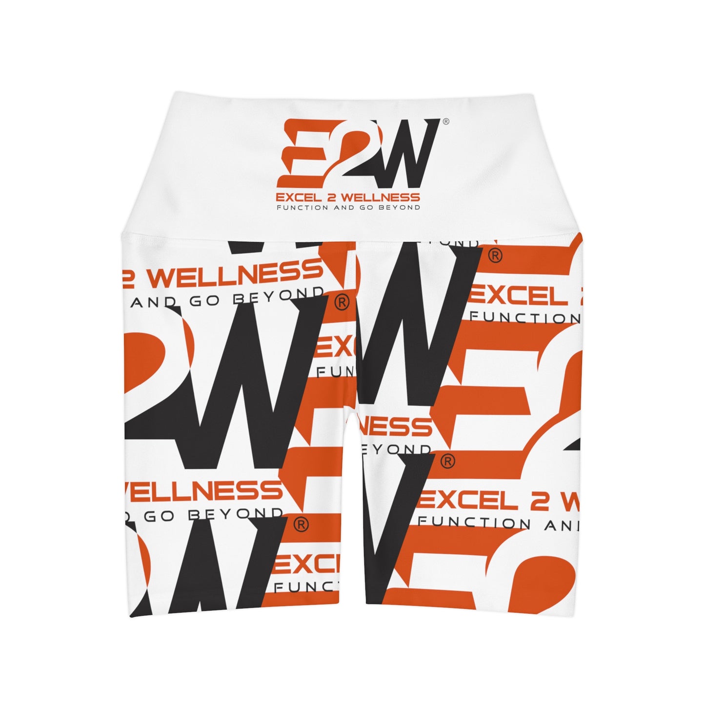 High Waisted Yoga Shorts (AOP)