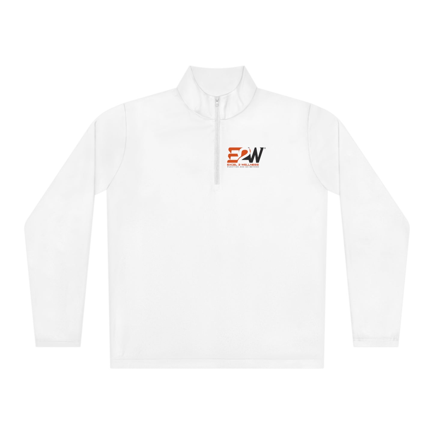 White Unisex Quarter-Zip Pullover