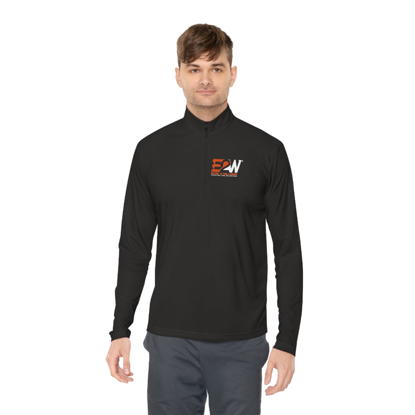 Black Unisex Quarter-Zip Pullover