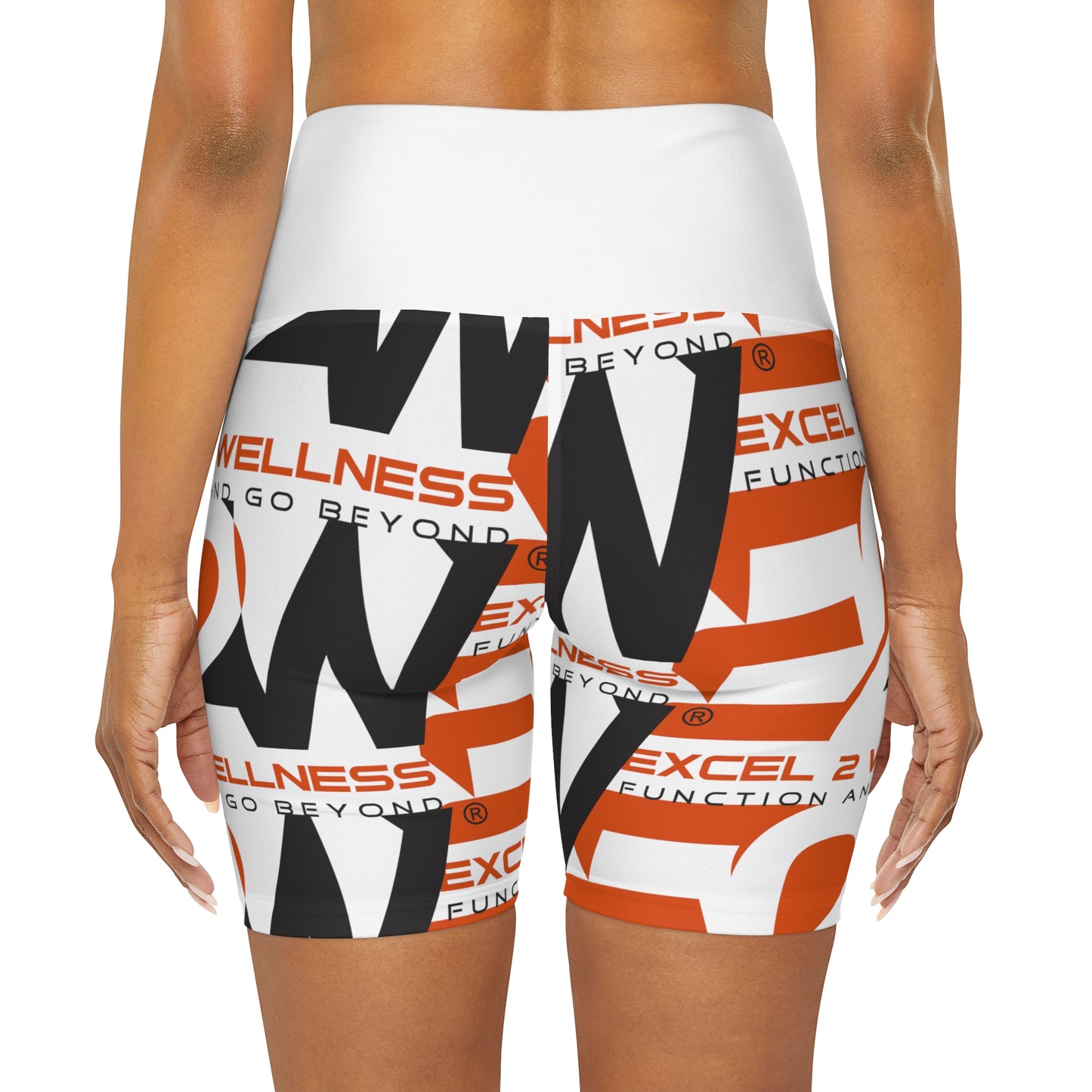 High Waisted Yoga Shorts (AOP)