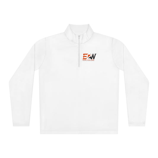 White Unisex Quarter-Zip Pullover